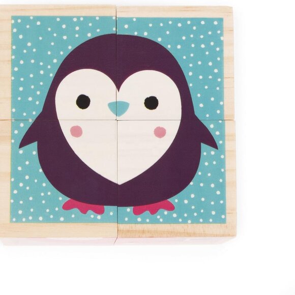 Janod My First Blocks Babies Animal  -  (4 wooden cubes) Brand New - Picture 13 of 14